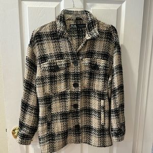 Gold/Beige/Black Chic flannel from Zara Size XS
